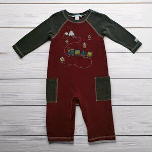 Janie and Jack Train Romper Size 12-18m